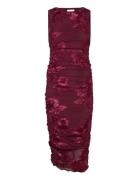 Lavinia Dress Polvipituinen Mekko Burgundy Noella