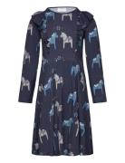 Bamboo Flared Dress Navy Dala Horse Dresses & Skirts Dresses Casual Dr...