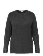Carohio Ls O-Neck Bling Pullover Tops Knitwear Jumpers Grey ONLY Carma...