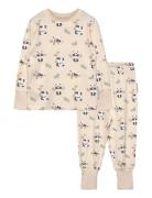 Bamboo Two Piece Pyjamas Green Tractor Pyjamasetti Pyjama Cream Geggam...