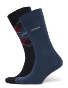 2P Rs Argyle Cc Underwear Socks Regular Socks Navy BOSS