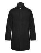 Detachable Collar Wool Coat Villakangastakki Pitkä Takki Black Lindber...