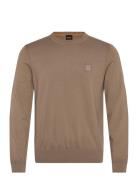 Kanovano_S Tops Knitwear Round Necks Brown BOSS