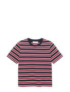 Striped Cotton T-Shirt Tops T-shirts & Tops Short-sleeved Navy Mango