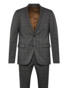 Checked Melange Suit Puku Grey Lindbergh