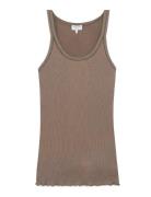 Rwbelle Silk U-Neck Strap Elastic T Tops T-shirts & Tops Sleeveless Br...