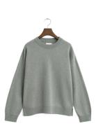 Superfine Lambswool C-Neck Tops Knitwear Jumpers Green GANT