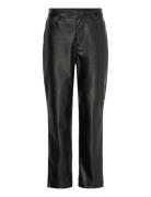 Brody Croc Pu Trouser Bottoms Trousers Straight Leg Black French Conne...