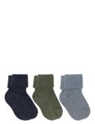 Wool Rib Baby Socks - 3-Pack Sukat Navy Mp Denmark