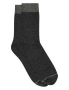 Erina Wool Rib Socks Lingerie Socks Regular Socks Grey Mp Denmark