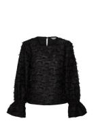 Objdaria Re L/S O-Neck Top 140 Tops Blouses Long-sleeved Black Object