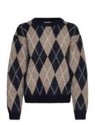 Fqgrsargyle-Pullover Tops Knitwear Jumpers Multi/patterned FREE/QUENT