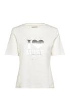 Cmmuse-Tee Tops T-shirts & Tops Short-sleeved Cream Copenhagen Muse