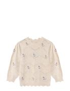 Alon Goose Pullover Tops Knitwear Pullovers Beige Fliink