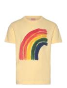 Rainbow Rooster T-Shirt Tops T-shirts Short-sleeved Yellow THE ANIMALS...