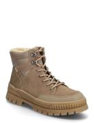W2176 Shoes Boots Ankle Boots Laced Boots Beige Rieker