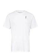Men's Performance Tee - Side Mesh Sport T-shirts Short-sleeved White R...