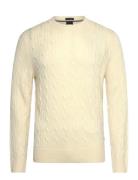 H-Hetico Tops Knitwear Round Necks Cream BOSS