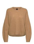 C_Fenne Tops Knitwear Jumpers Beige BOSS