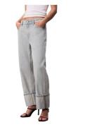 Relaxed Crop Cuff Hazy Sunset Bottoms Jeans Wide Blue Calvin Klein Jea...