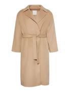 Hero Trench Coat-Dbl Face Wool - Villakangastakki Pitkä Takki Beige Ca...