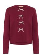 Cuholiday Cardigan Tops Knitwear Cardigans Burgundy Culture