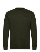 Ls Etch Art Tops T-shirts Long-sleeved Black KAVU