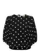 Slidola Blouse Ss Tops Blouses Long-sleeved Black Soaked In Luxury