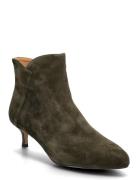 Saga Zip S Shoes Boots Ankle Boots Ankle Boots With Heel Khaki Green W...