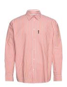 Day Striped Shirt Gots Tops Shirts Casual Pink WOOD WOOD