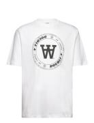 Wwasa Tirewall T-Shirt Gots Tops T-shirts Short-sleeved White WOOD WOO...
