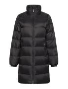 Long Down Jacket With Fur Topattu Pitkä Takki Black Calvin Klein