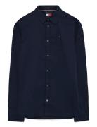Tjm Original Stretch Shirt Tops Shirts Business Navy Tommy Jeans