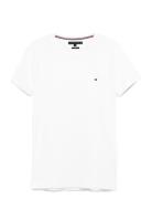 Core Stretch Slim C-Neck Tee Tops T-shirts Short-sleeved White Tommy H...