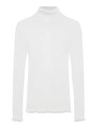 Rwbeatha Silk Ls Rollneck T-Shirt Tops Knitwear Turtleneck Cream Rosem...