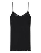 Rwbernadine Organic Sl Strap Lace T Tops T-shirts & Tops Sleeveless Bl...