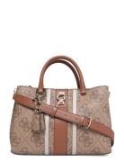 Erenia Girlfriend Satchel Bags Top Handle Bags Beige GUESS