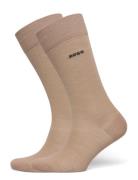 2P Rs Uni Wo Underwear Socks Regular Socks Beige BOSS