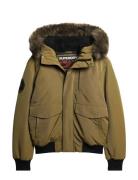 Everest Hooded Puffer Bomber Bombertakki Takki Khaki Green Superdry