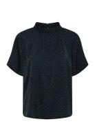 Naileensz Top Tops Blouses Short-sleeved Black Saint Tropez