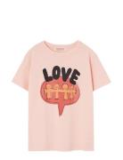 Love Rooster T-Shirt Tops T-shirts Short-sleeved Pink THE ANIMALS OBSE...