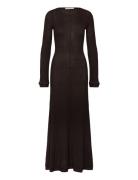 Vmclarisa Ls Wide O-Nck Ankle Dress Prm Maksimekko Juhlamekko Brown Ve...