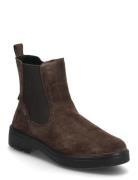 Mystic Shoes Boots Ankle Boots Ankle Boots Flat Heel Brown Legero