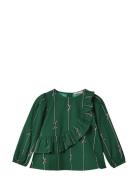 Bowie Ls Blouse Tops Blouses & Tunics Green Fliink