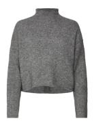 Vmmirla Ls Highneck Pullover Tops Knitwear Turtleneck Grey Vero Moda