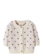 Nbfsaran Ls Knit Card Heart Lil Tops Knitwear Cardigans Cream Lil'Atel...