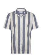 Striped Linen/Cotton Shirt S/S Tops Shirts Short-sleeved Multi/pattern...