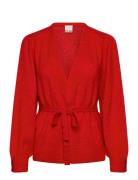 Ihkamara Ca12 Tops Knitwear Cardigans Red ICHI