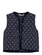 Floral Quilted Gilet Toppaliivi Navy Mango
