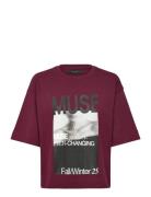 Cmmuse-Tee Tops T-shirts & Tops Short-sleeved Burgundy Copenhagen Muse